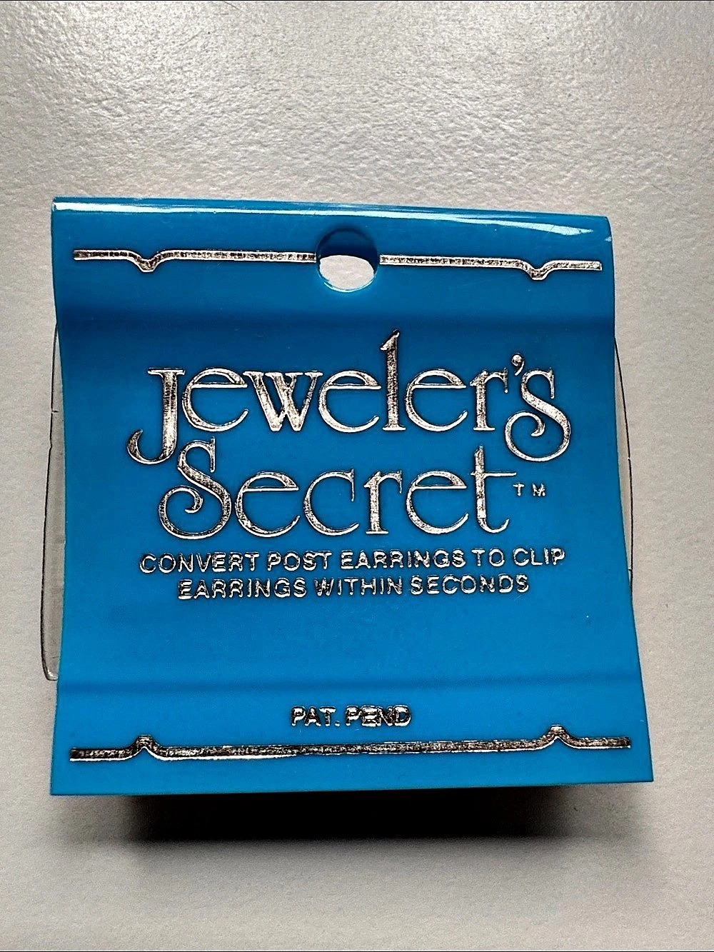 Jeweler's Secret Convert Post Earrings to Clip Earrings Silver & Blue NWT